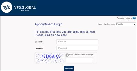 vfs global login manila